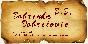 Dobrinka Dobrilović vizit kartica